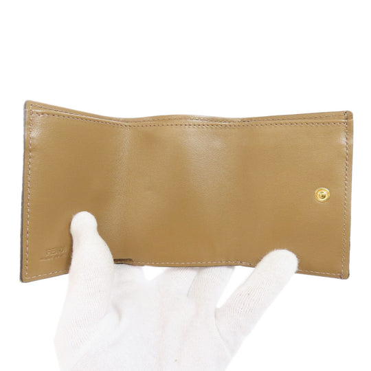 FENDI Bifold Wallet canvas Brown Zucca Pattern