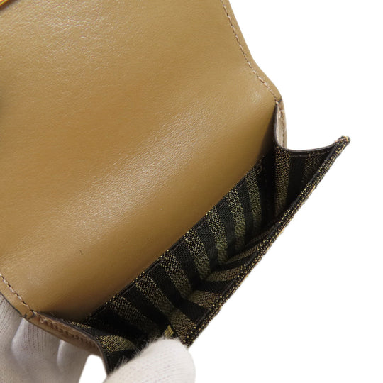 FENDI Bifold Wallet canvas Brown Zucca Pattern