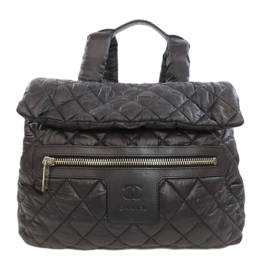 CHANEL Backpack Nylon black Cococoon SilverMetal Women Used Authentic