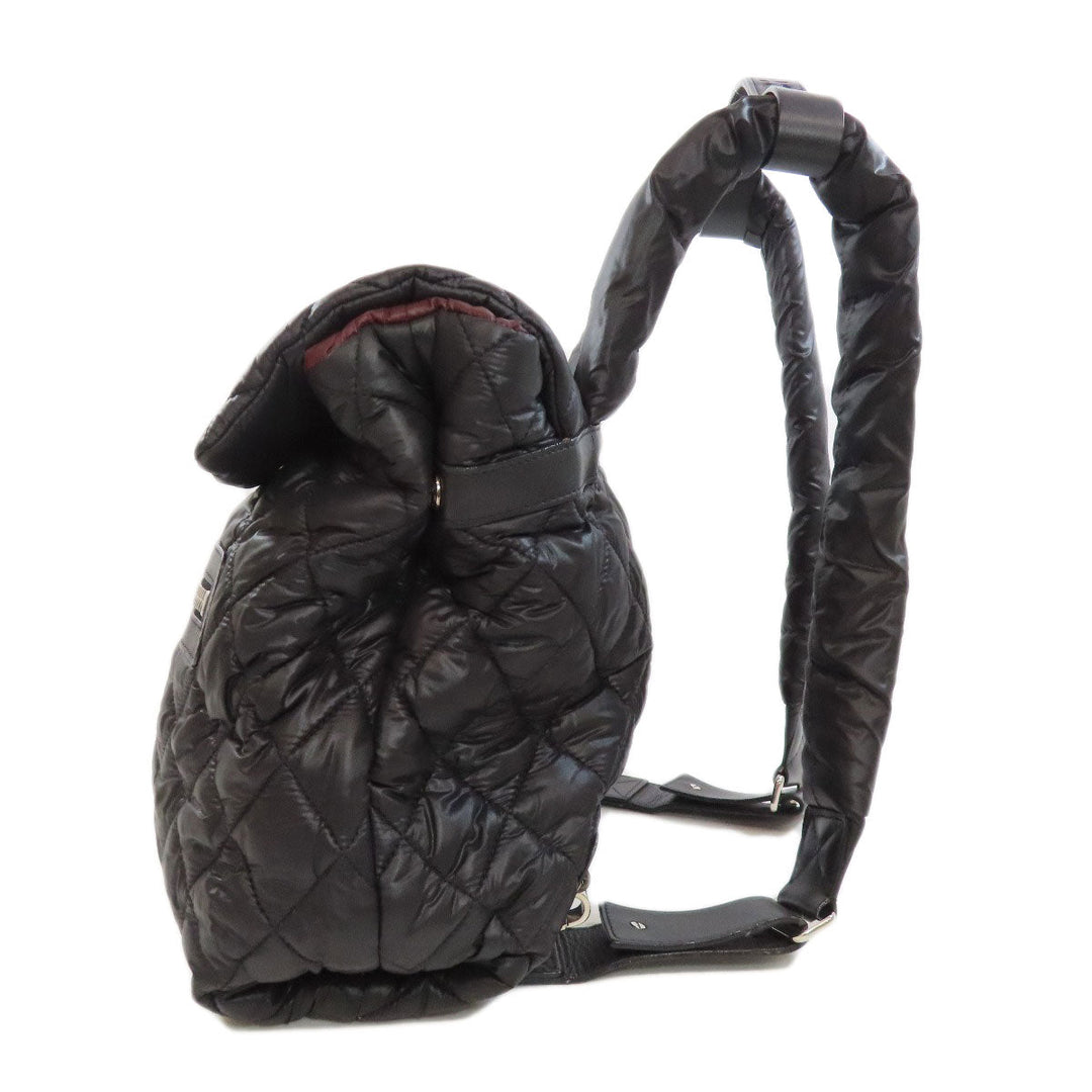 CHANEL Backpack Nylon black Cococoon SilverMetal Women Used Authentic