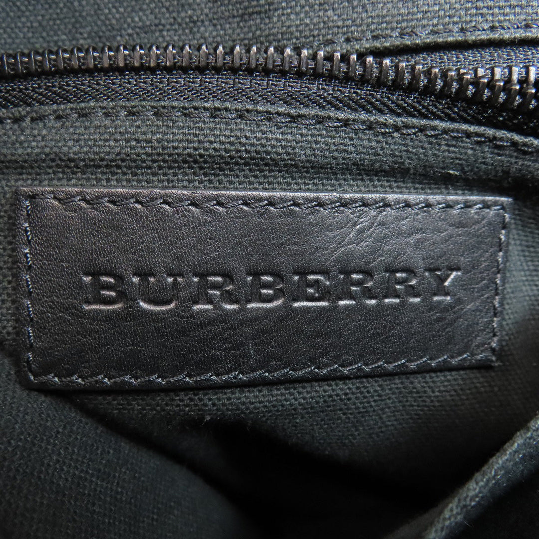 BURBERRY Shoulder Bag Calfskin Brown Check Pattern Women Used Authentic