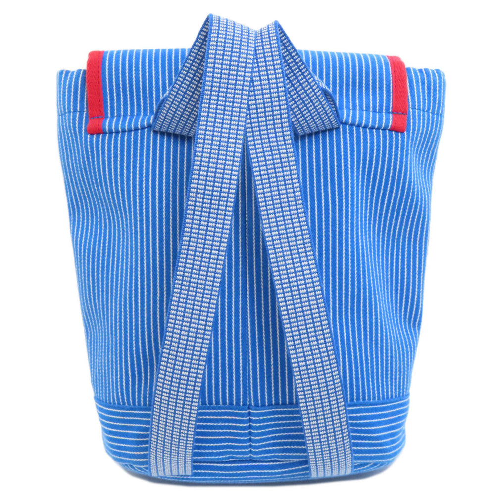 HERMES Backpack canvas blue Kids Horse Caval Color Women Used Authentic