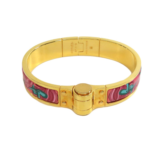 HERMES bracelet metallic gold Chaniere PM Women Used Authentic