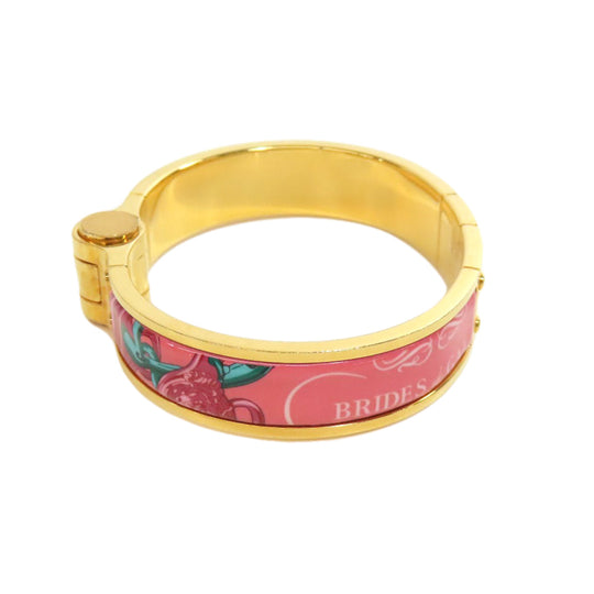 HERMES bracelet metallic gold Chaniere PM Women Used Authentic