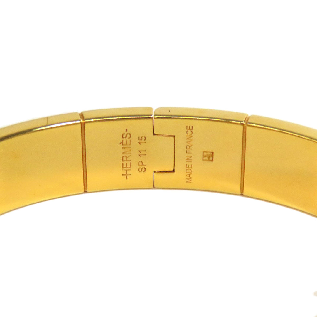 HERMES bracelet metallic gold Chaniere PM Women Used Authentic