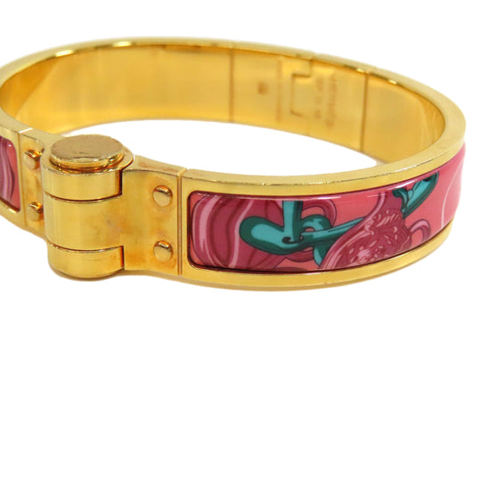 HERMES bracelet metallic gold Chaniere PM Women Used Authentic
