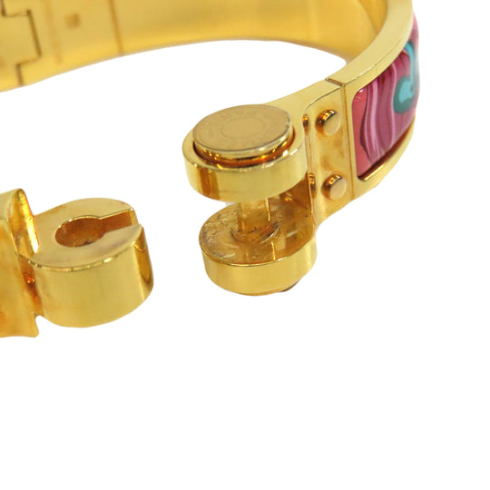 HERMES bracelet metallic gold Chaniere PM Women Used Authentic