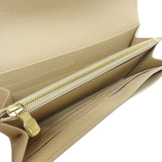 LOUIS VUITTON Long Wallet Purse N63208 Damier canvas white Portefeuille Sara