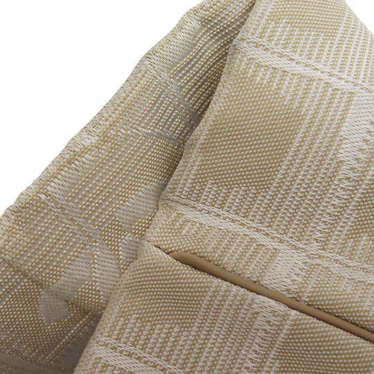 CHANEL Tote Bag Nylon jacquard beige New Travel Line MM Women Used Authentic
