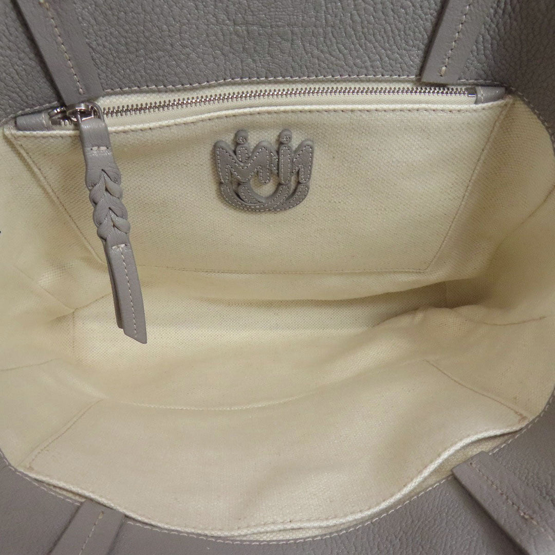 MIUMIU Tote Bag 5BG226 leather gray 2WAY