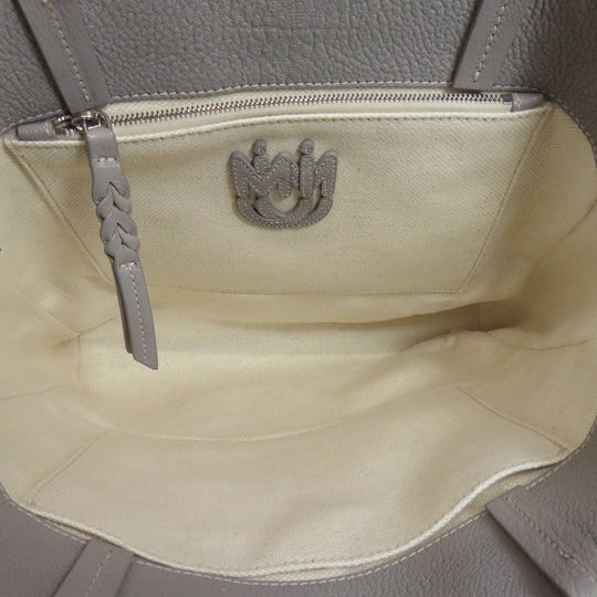 MIUMIU Tote Bag 5BG226 leather gray 2WAY