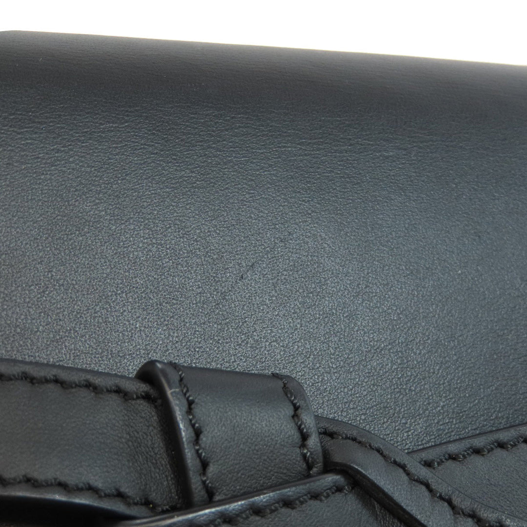 LOEWE Shoulder Bag Calfskin black gatedual mini Women Used Authentic