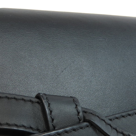 LOEWE Shoulder Bag Calfskin black gatedual mini Women Used Authentic