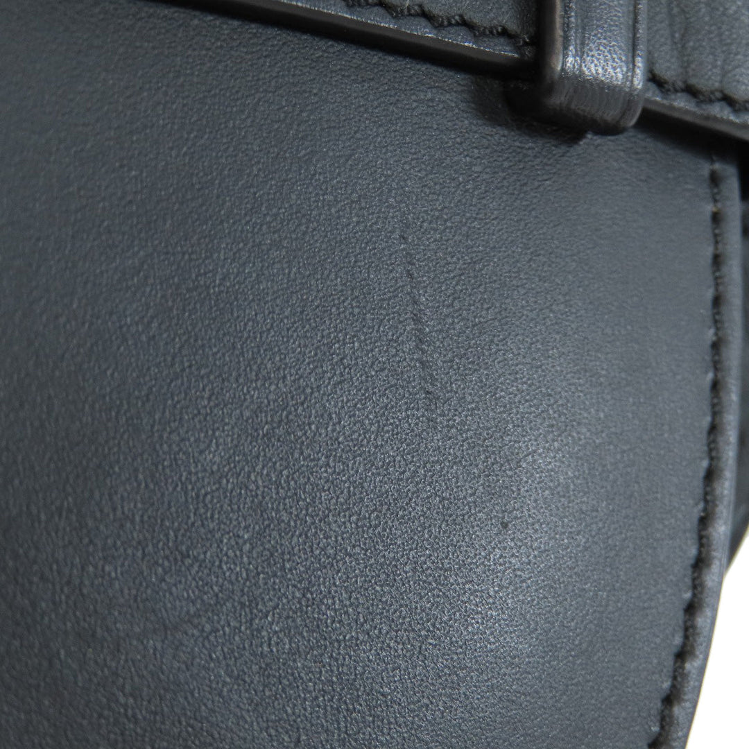 LOEWE Shoulder Bag Calfskin black gatedual mini Women Used Authentic