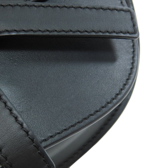 LOEWE Shoulder Bag Calfskin black gatedual mini Women Used Authentic