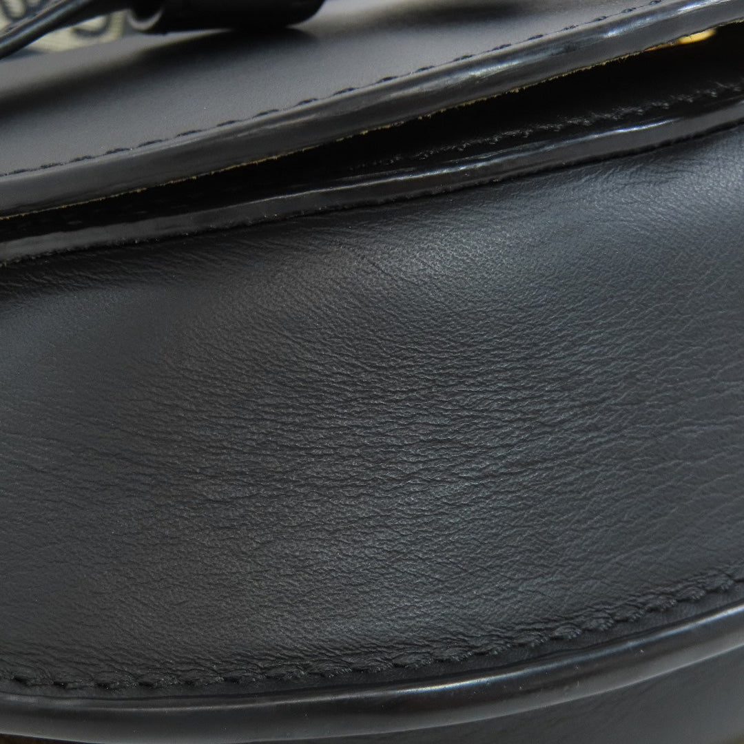 LOEWE Shoulder Bag Calfskin black gatedual mini Women Used Authentic