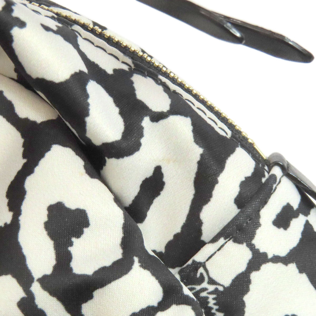 JIMMY CHOO Backpack Nylon black Dalmatian Pattern Women Used Authentic