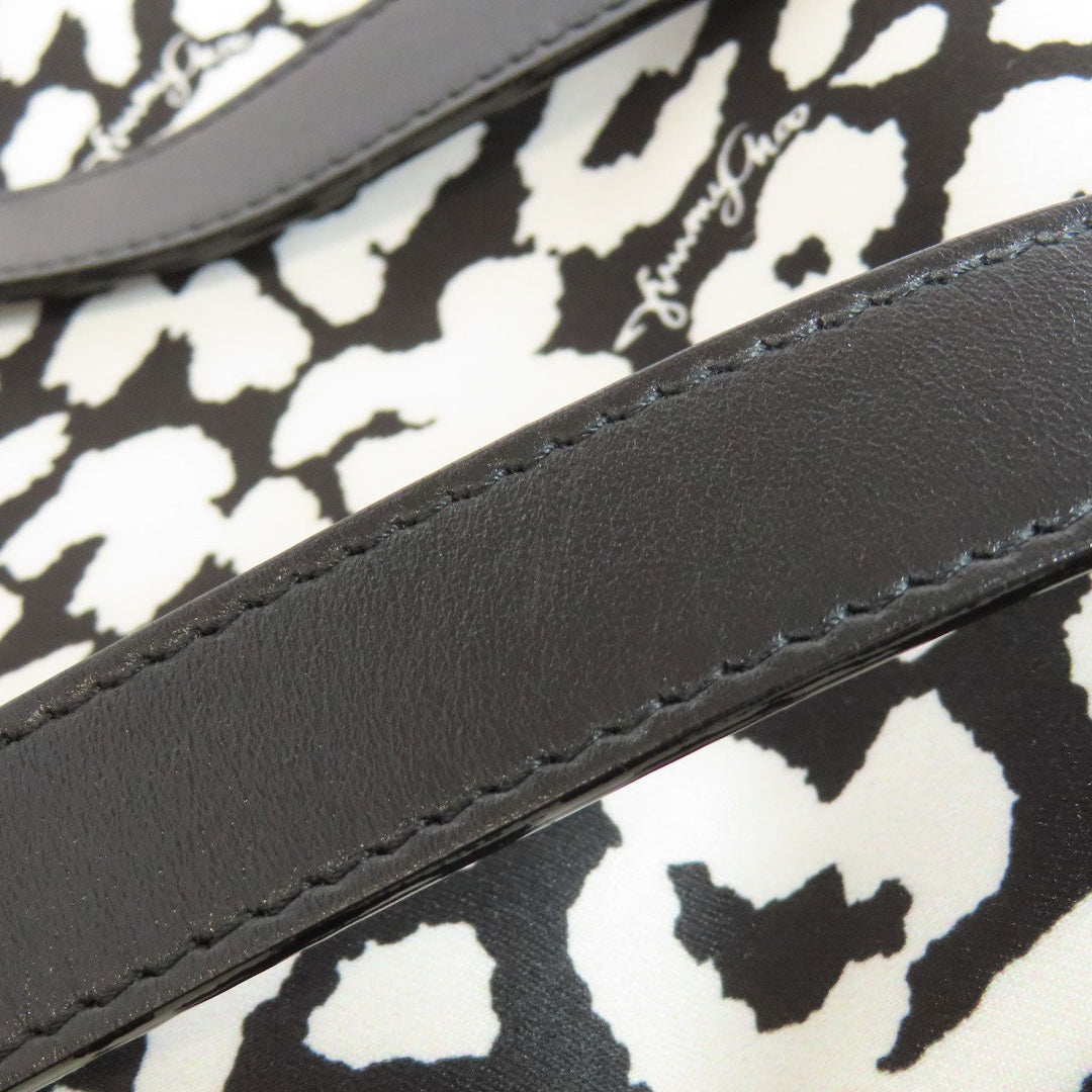 JIMMY CHOO Backpack Nylon black Dalmatian Pattern Women Used Authentic