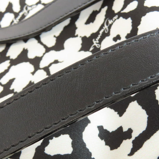 JIMMY CHOO Backpack Nylon black Dalmatian Pattern Women Used Authentic