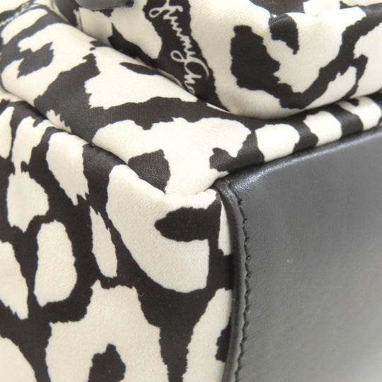 JIMMY CHOO Backpack Nylon black Dalmatian Pattern Women Used Authentic