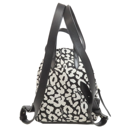 JIMMY CHOO Backpack Nylon black Dalmatian Pattern Women Used Authentic