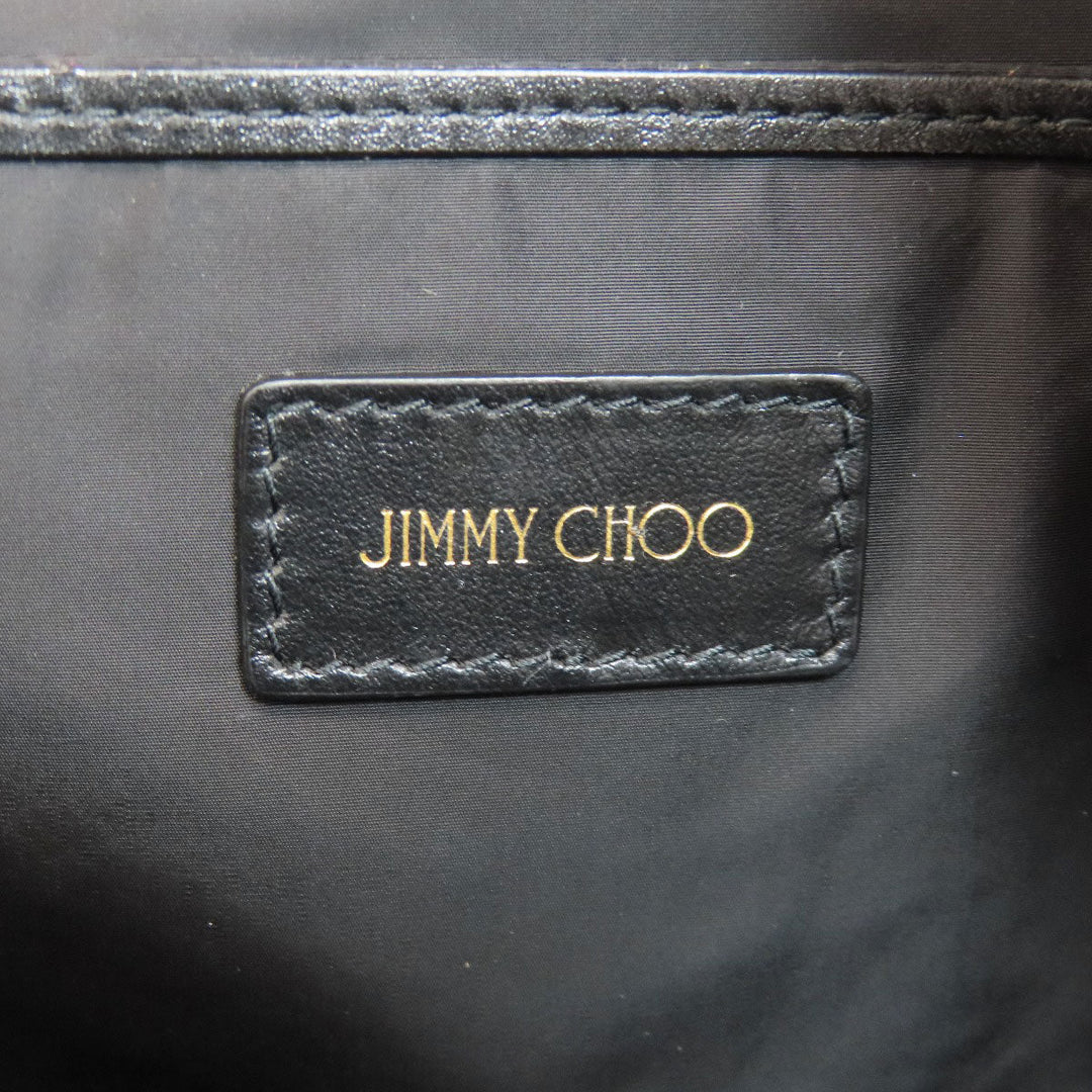 JIMMY CHOO Backpack Nylon black Dalmatian Pattern Women Used Authentic
