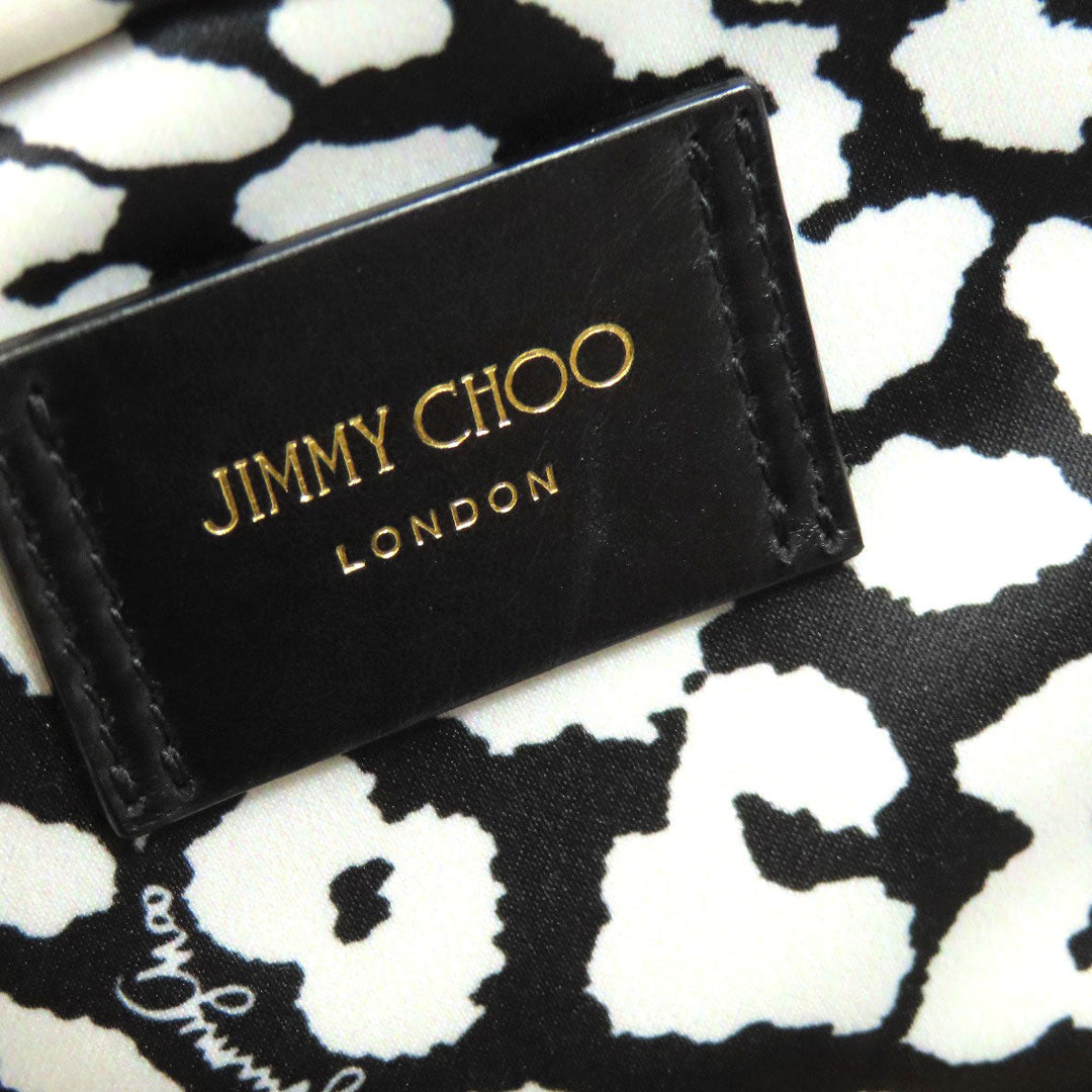 JIMMY CHOO Backpack Nylon black Dalmatian Pattern Women Used Authentic