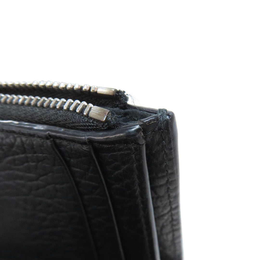 Maison Margiela Bifold Wallet leather black Tri-fold wallet Women Used Authentic