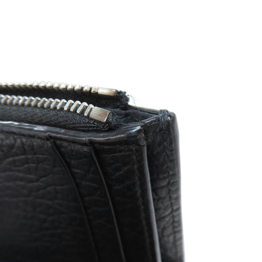 Maison Margiela Bifold Wallet leather black Tri-fold wallet Women Used Authentic