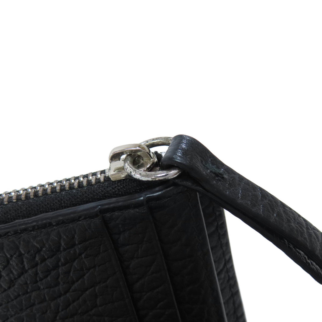 Maison Margiela Bifold Wallet leather black Tri-fold wallet Women Used Authentic