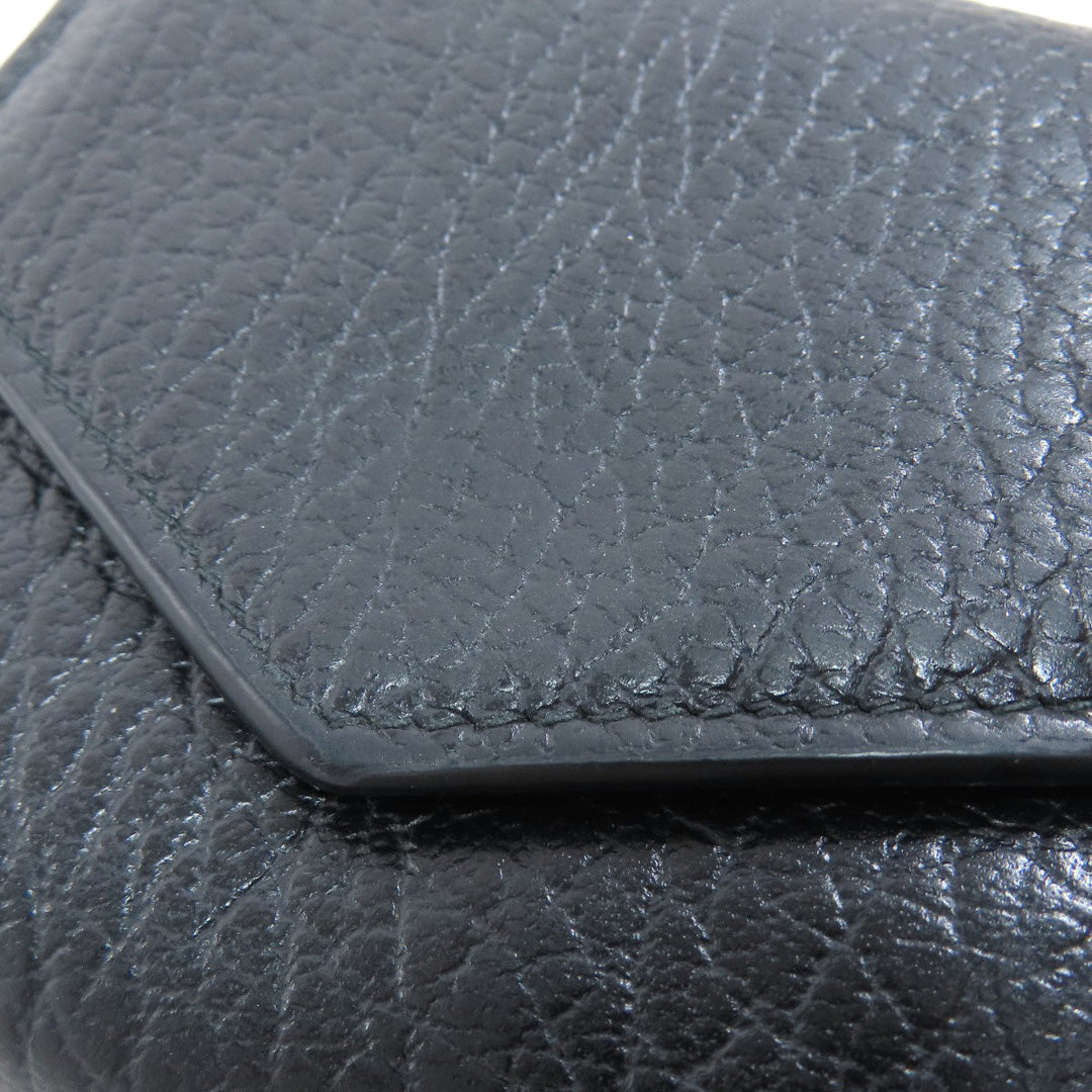 Maison Margiela Bifold Wallet leather black Tri-fold wallet Women Used Authentic