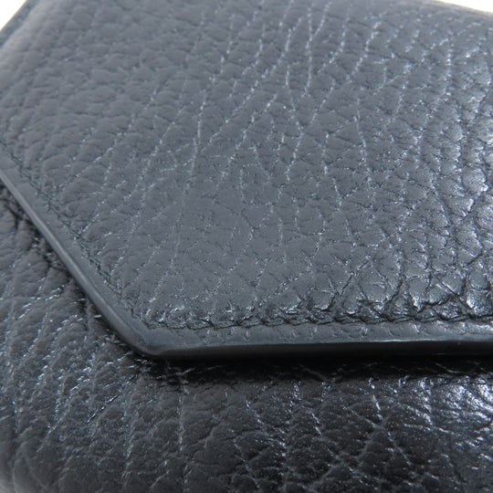 Maison Margiela Bifold Wallet leather black Tri-fold wallet Women Used Authentic