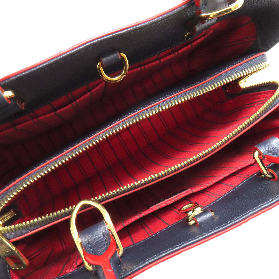 LOUIS VUITTON Handbag M42747 Ann Platt Navy Montaigne BB Women Used Authentic