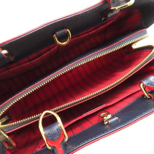 LOUIS VUITTON Handbag M42747 Ann Platt Navy Montaigne BB Women Used Authentic