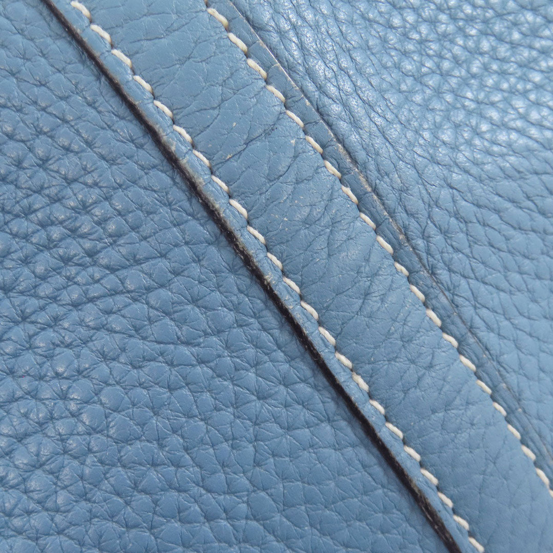 HERMES Handbag Taurillon Clemence blue Picotin Lock MM SilverMetal Women Used Authentic