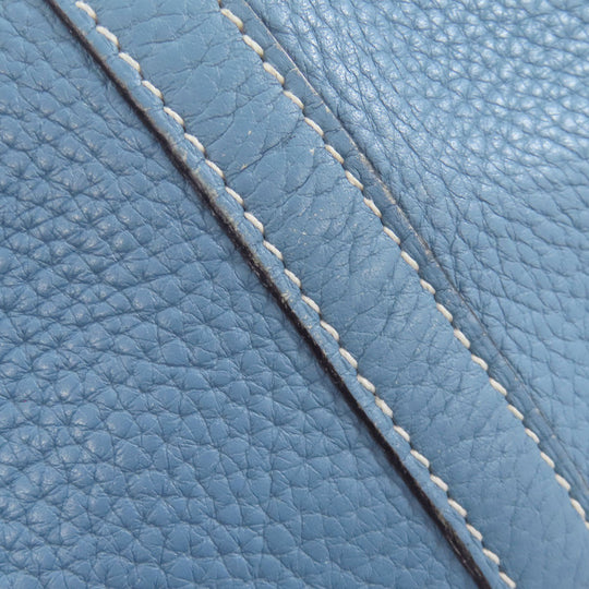 HERMES Handbag Taurillon Clemence blue Picotin Lock MM SilverMetal Women Used Authentic