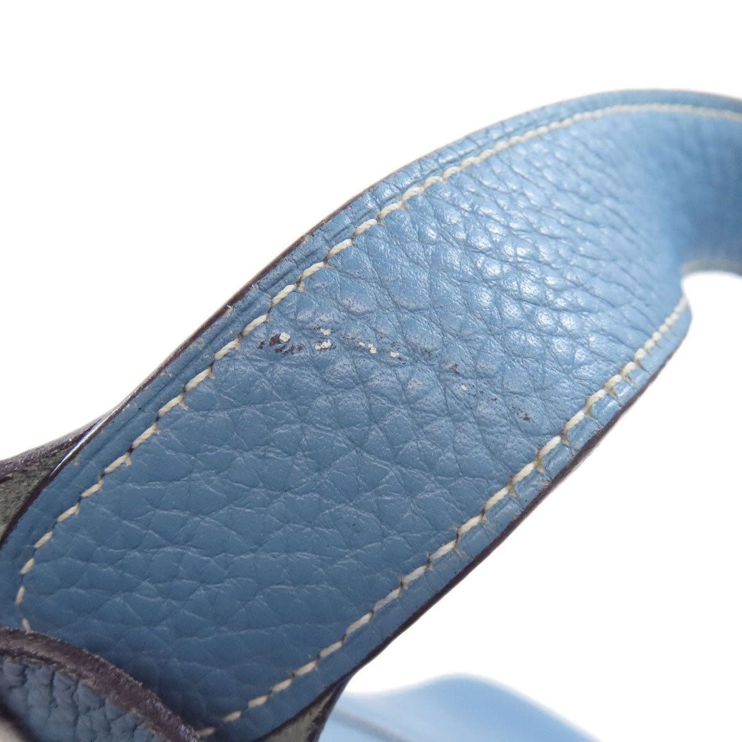 HERMES Handbag Taurillon Clemence blue Picotin Lock MM SilverMetal Women Used Authentic