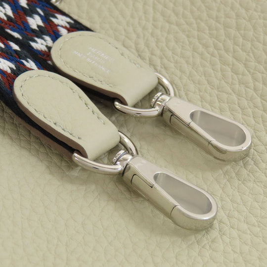 HERMES Shoulder Bag Taurillon Clemence white Evelyn TPM Amazone SilverMetal Women Used Authentic