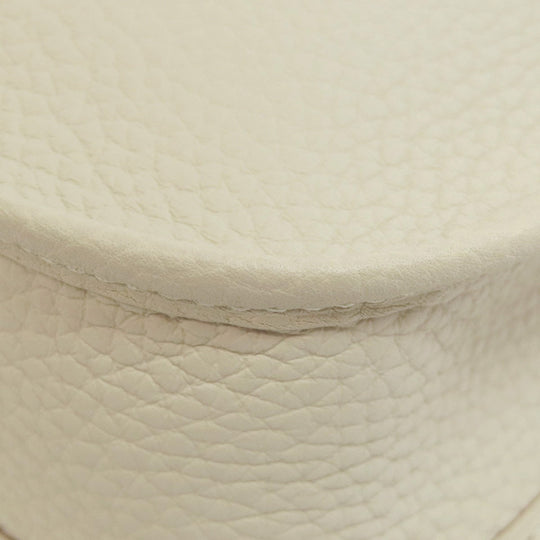 HERMES Shoulder Bag Taurillon Clemence white Evelyn TPM Amazone SilverMetal Women Used Authentic