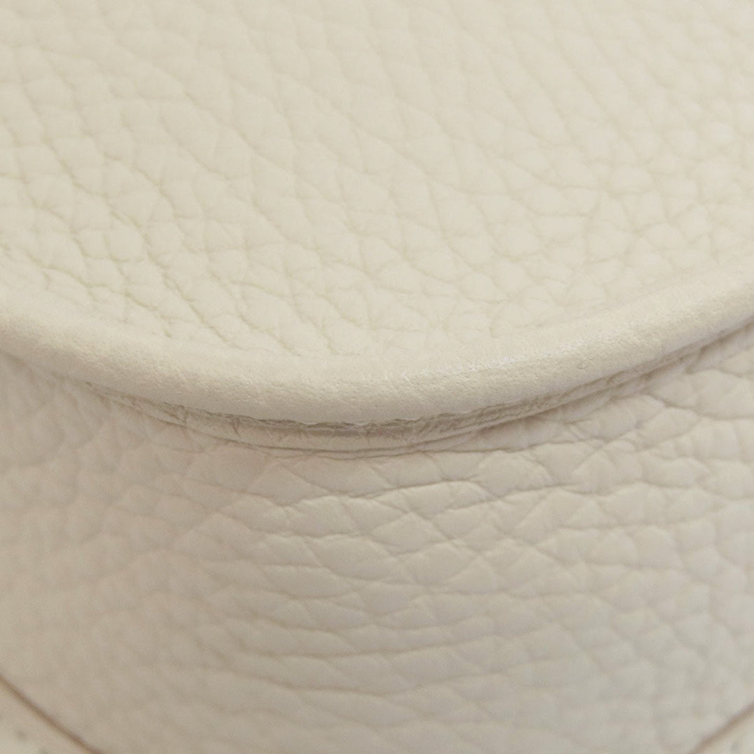 HERMES Shoulder Bag Taurillon Clemence white Evelyn TPM Amazone SilverMetal Women Used Authentic