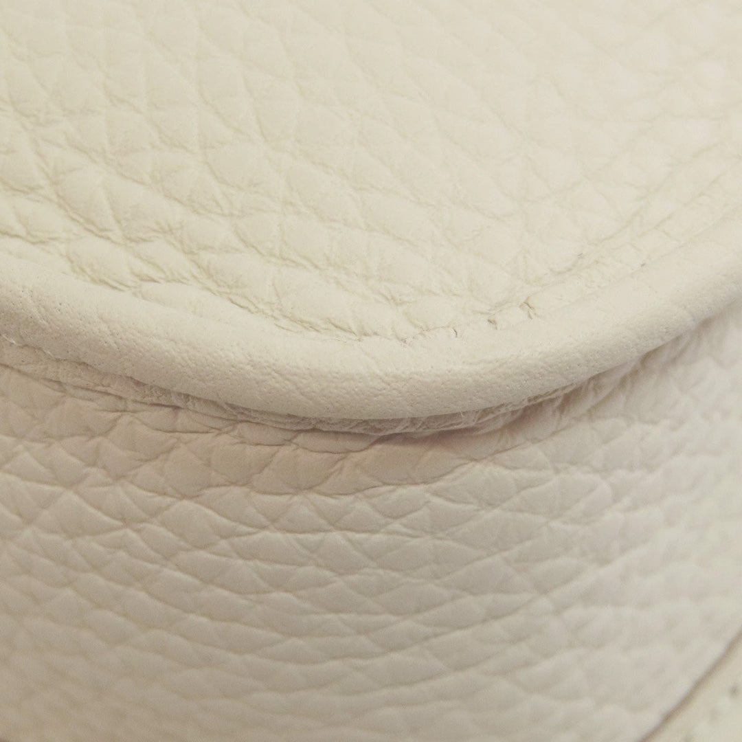 HERMES Shoulder Bag Taurillon Clemence white Evelyn TPM Amazone SilverMetal Women Used Authentic