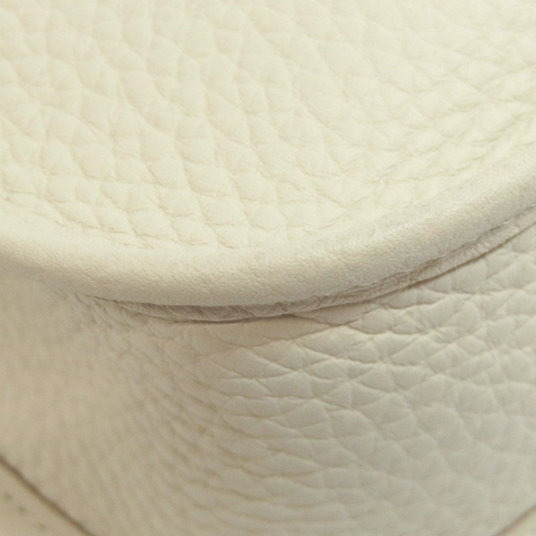HERMES Shoulder Bag Taurillon Clemence white Evelyn TPM Amazone SilverMetal Women Used Authentic