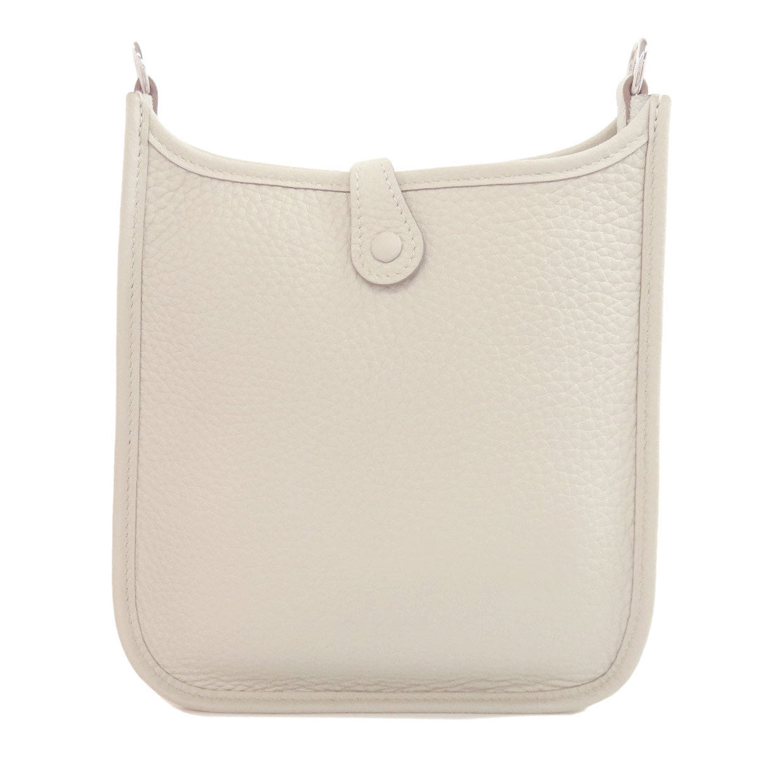 HERMES Shoulder Bag Taurillon Clemence white Evelyn TPM Amazone SilverMetal Women Used Authentic