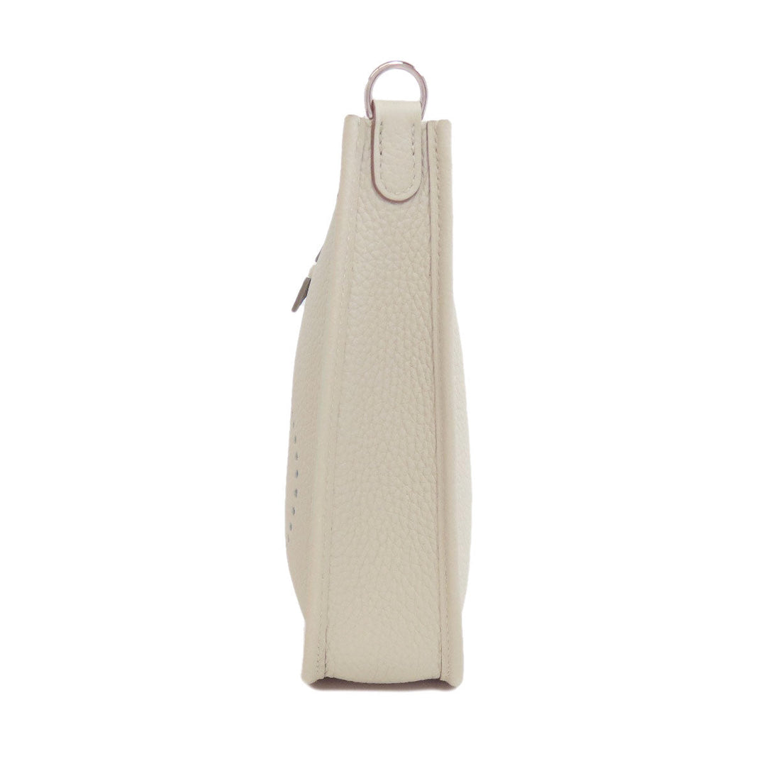 HERMES Shoulder Bag Taurillon Clemence white Evelyn TPM Amazone SilverMetal Women Used Authentic