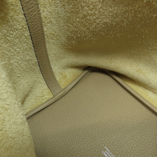 HERMES Handbag Taurillon Clemence beige Picotin Lock MM SilverMetal Women Used Authentic