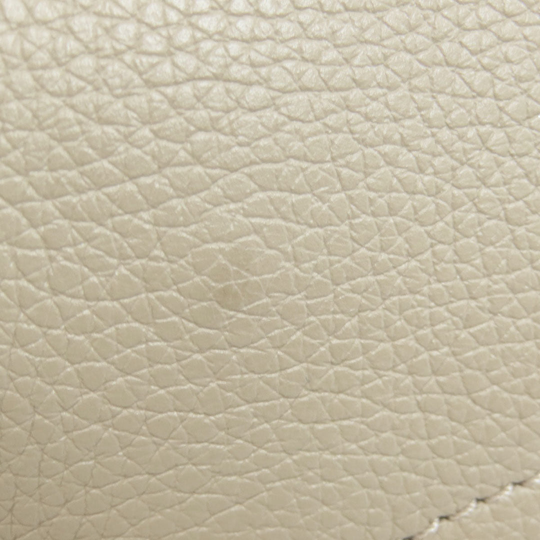 LOUIS VUITTON Handbag M55799 Mahina leather beige Mulia Women Used Authentic