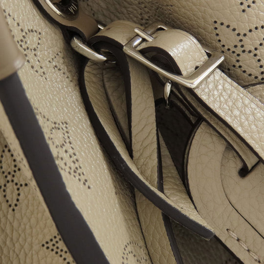 LOUIS VUITTON Handbag M55799 Mahina leather beige Mulia Women Used Authentic