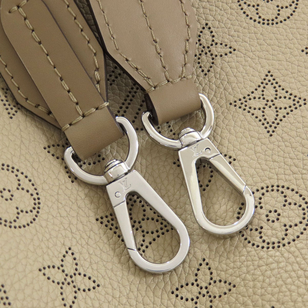 LOUIS VUITTON Handbag M55799 Mahina leather beige Mulia Women Used Authentic
