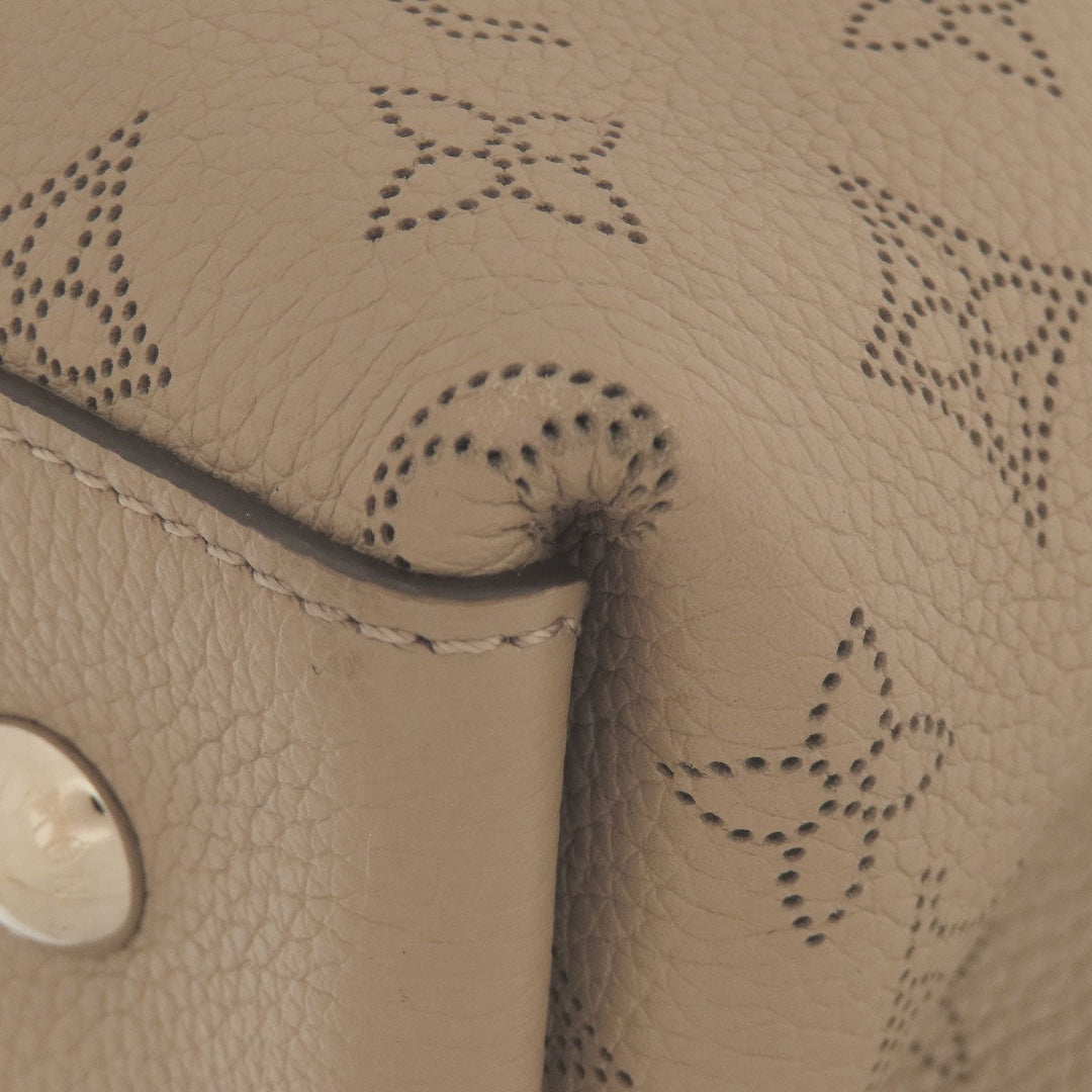 LOUIS VUITTON Handbag M55799 Mahina leather beige Mulia Women Used Authentic