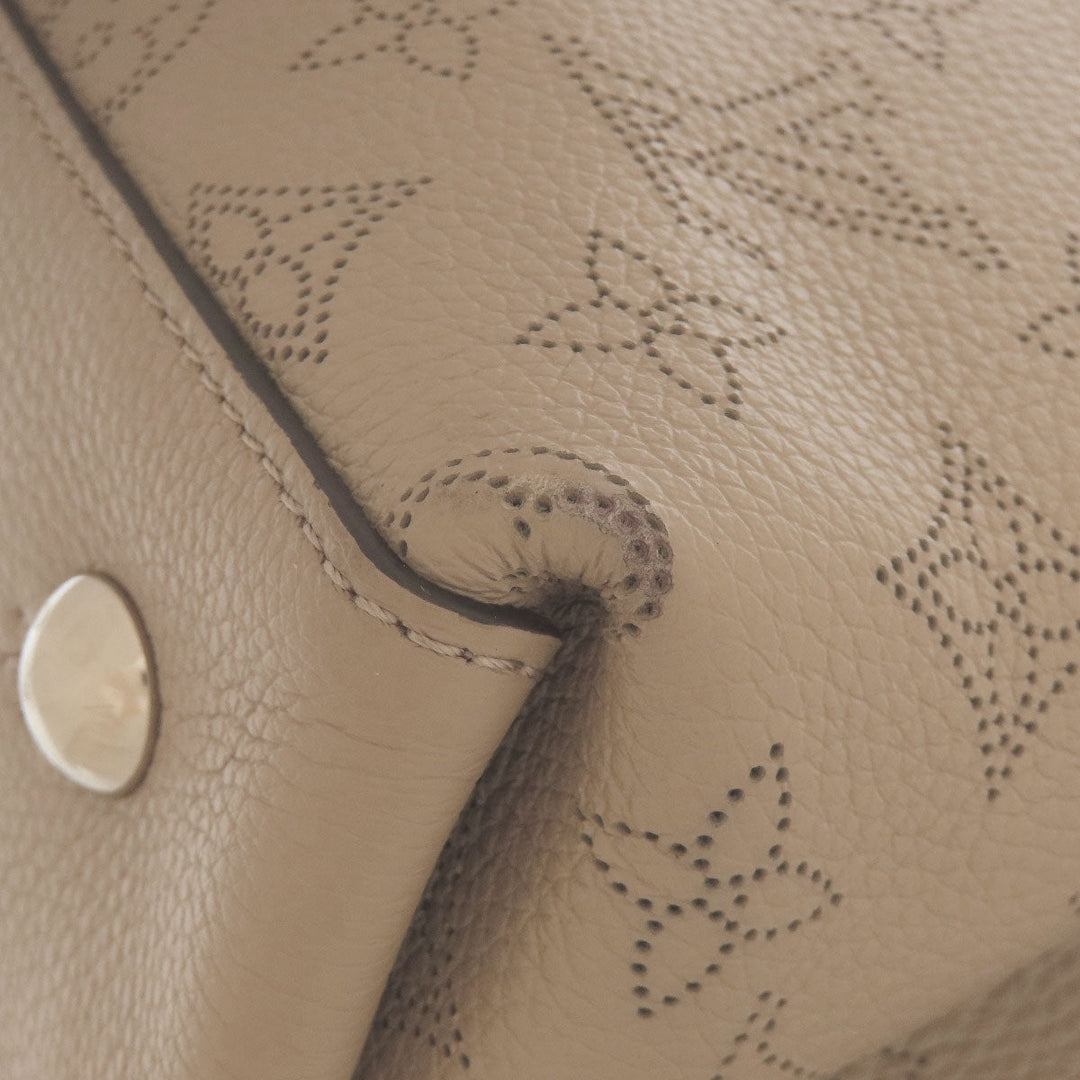 LOUIS VUITTON Handbag M55799 Mahina leather beige Mulia Women Used Authentic